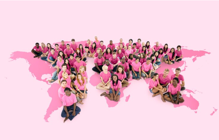 Campanha de conscientização e prevenção ao câncer de mama outubro rosa.